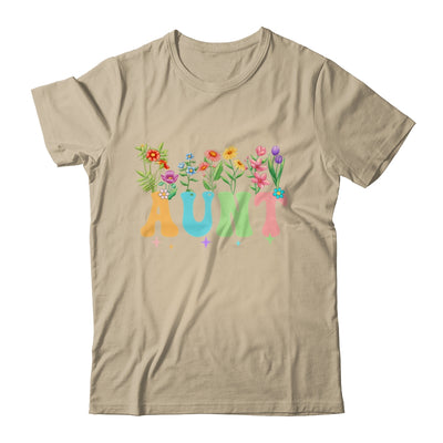 Aunt Women Wildflower Floral Design Aunt Mothers Day Shirt & Tank Top | teecentury