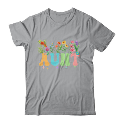 Aunt Women Wildflower Floral Design Aunt Mothers Day Shirt & Tank Top | teecentury