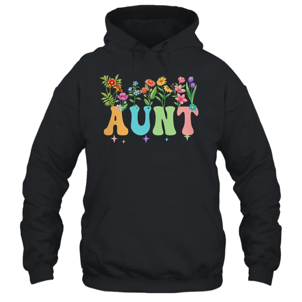 Aunt Women Wildflower Floral Design Aunt Mothers Day Shirt & Tank Top | teecentury