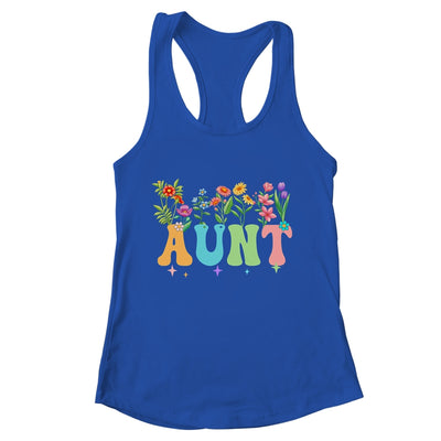 Aunt Women Wildflower Floral Design Aunt Mothers Day Shirt & Tank Top | teecentury