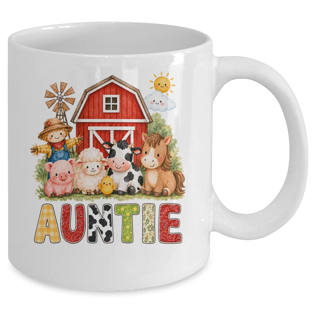 Auntie Farm Cow 1St Birthday Girl Boy Matching Family Mug | teecentury