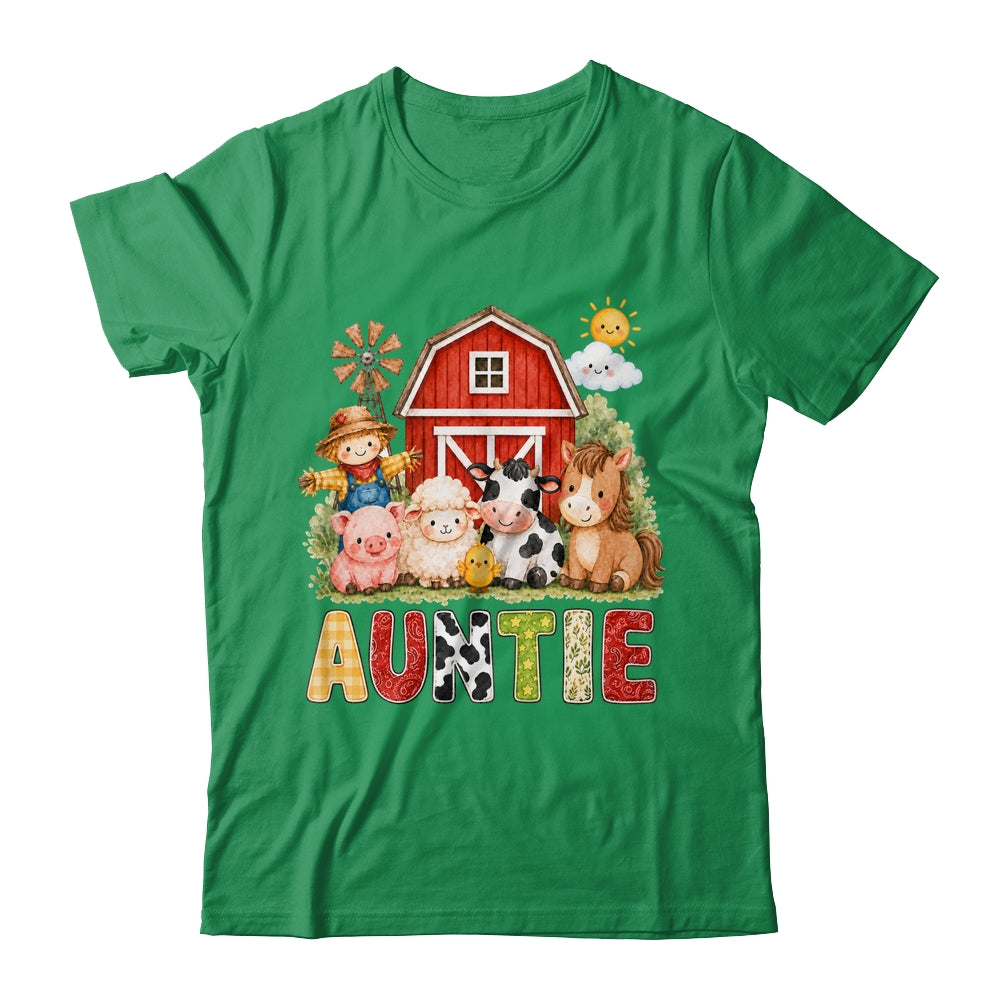 Auntie Farm Cow 1St Birthday Girl Boy Matching Family Shirt & Hoodie | teecentury