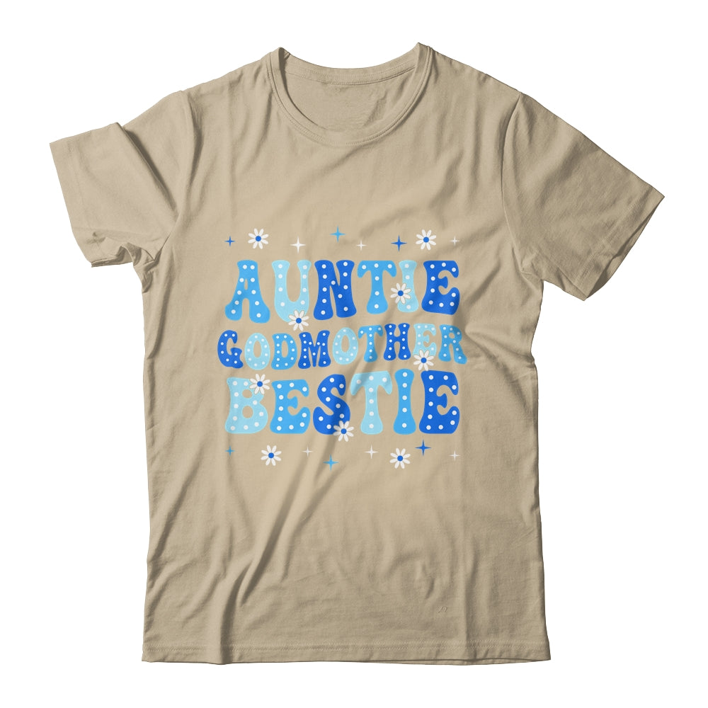 Auntie Godmother Bestie Groovy Cute For Mothers Day Funny Shirt & Tank Top | teecentury