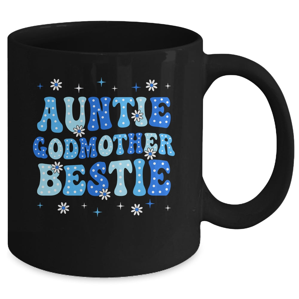 Auntie Godmother Bestie Groovy Cute For Mothers Day Funny Mug | teecentury