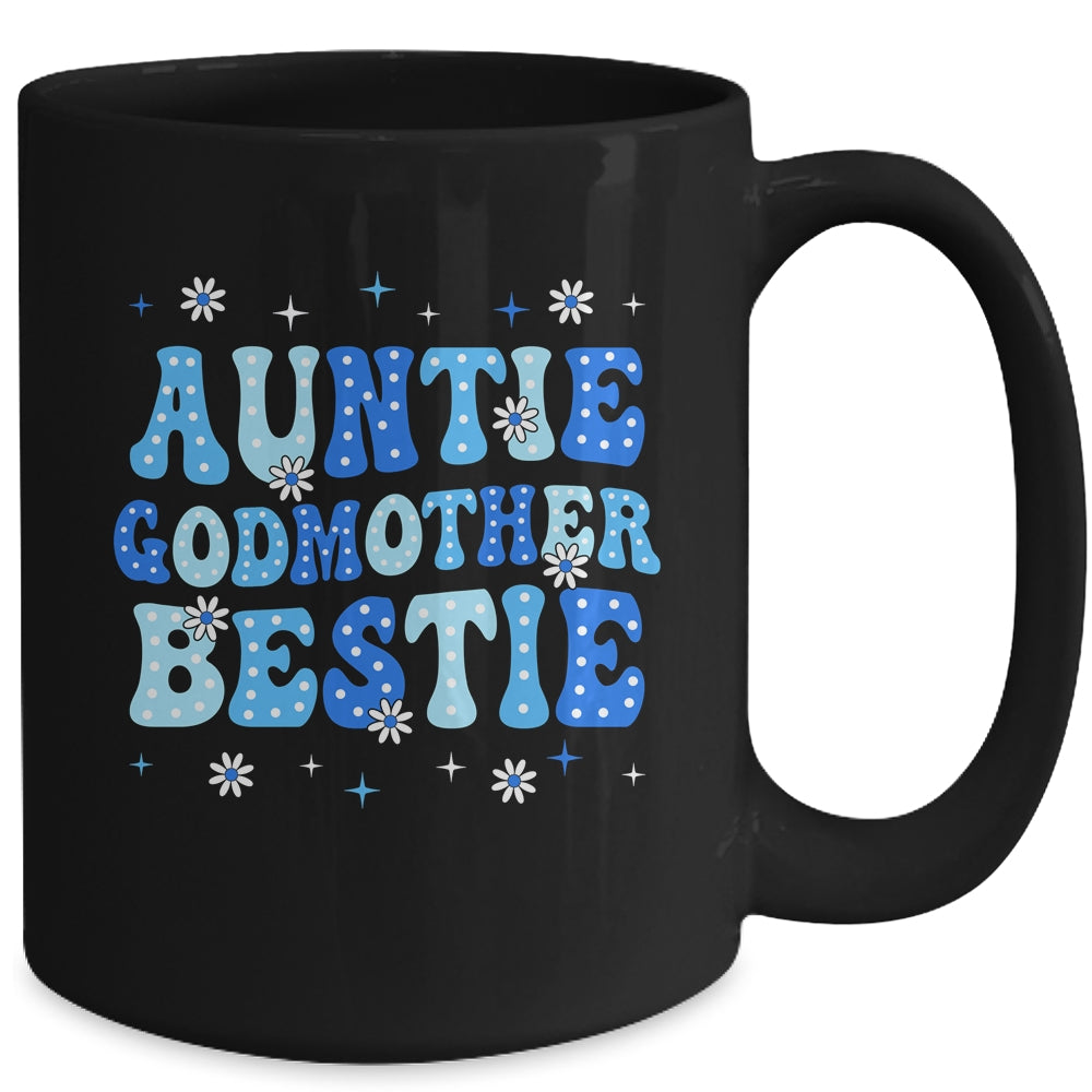Auntie Godmother Bestie Groovy Cute For Mothers Day Funny Mug | teecentury