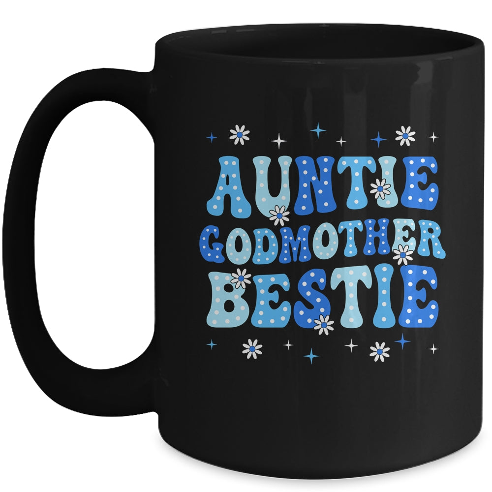 Auntie Godmother Bestie Groovy Cute For Mothers Day Funny Mug | teecentury