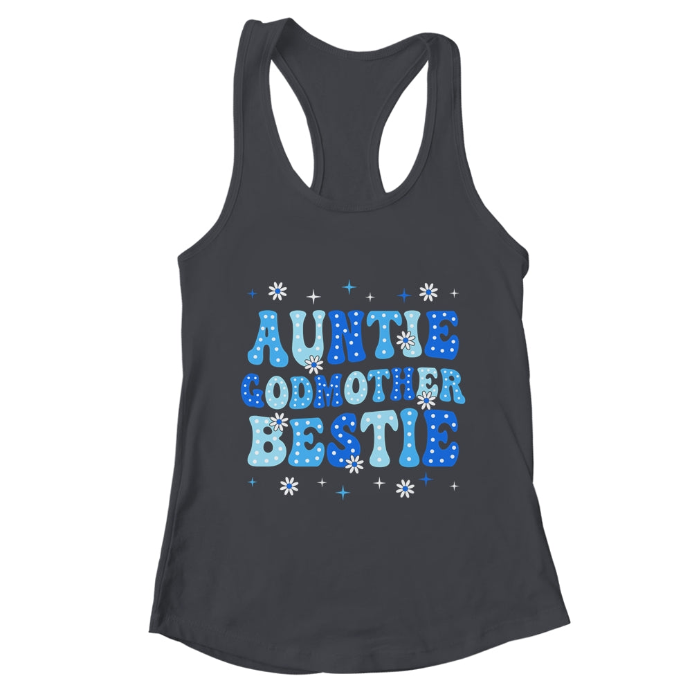 Auntie Godmother Bestie Groovy Cute For Mothers Day Funny Shirt & Tank Top | teecentury