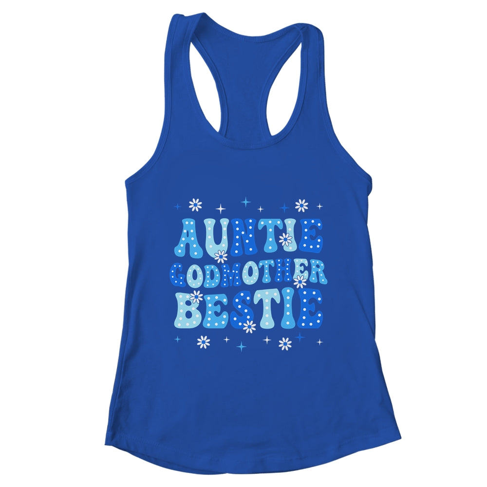 Auntie Godmother Bestie Groovy Cute For Mothers Day Funny Shirt & Tank Top | teecentury