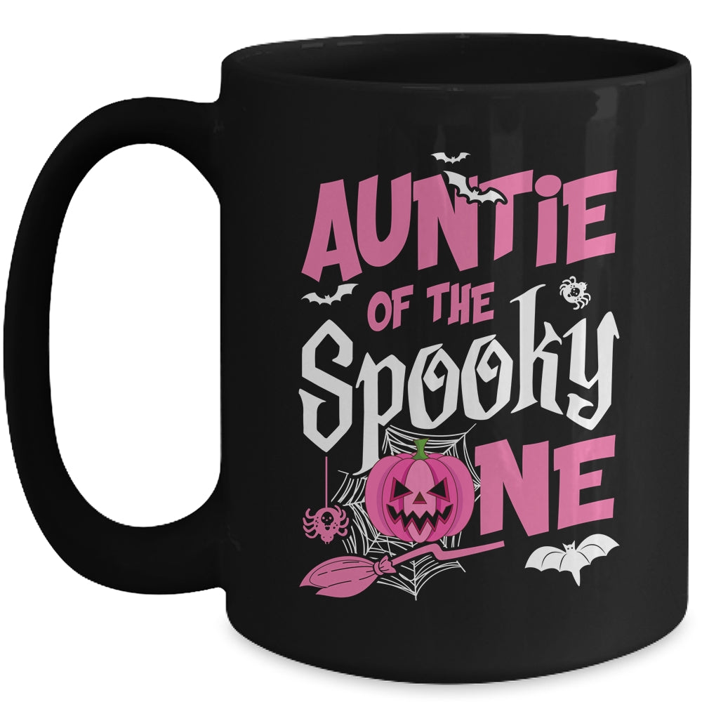 Auntie Halloween 1st Birthday Girl Matching Family Spooky Mug | teecentury