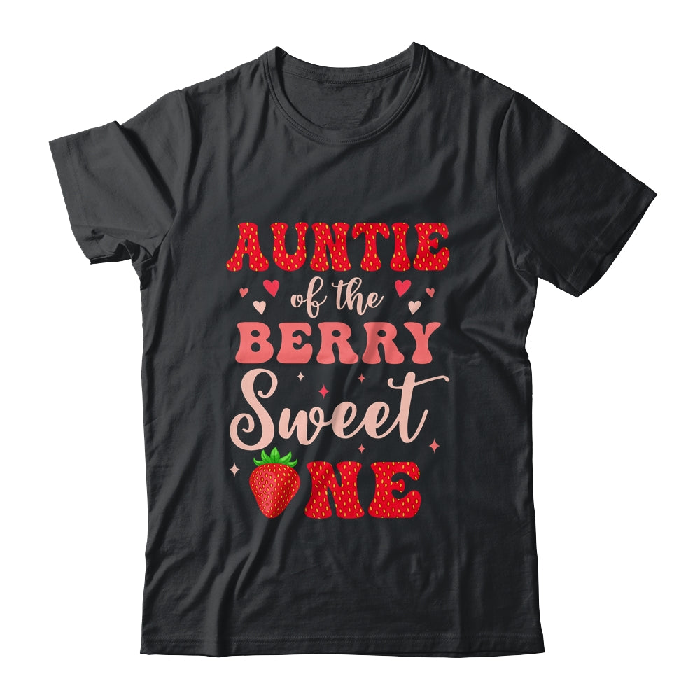 Auntie Of The Berry Sweet One Strawberry 1st Birthday Girl Shirt & Hoodie | teecentury
