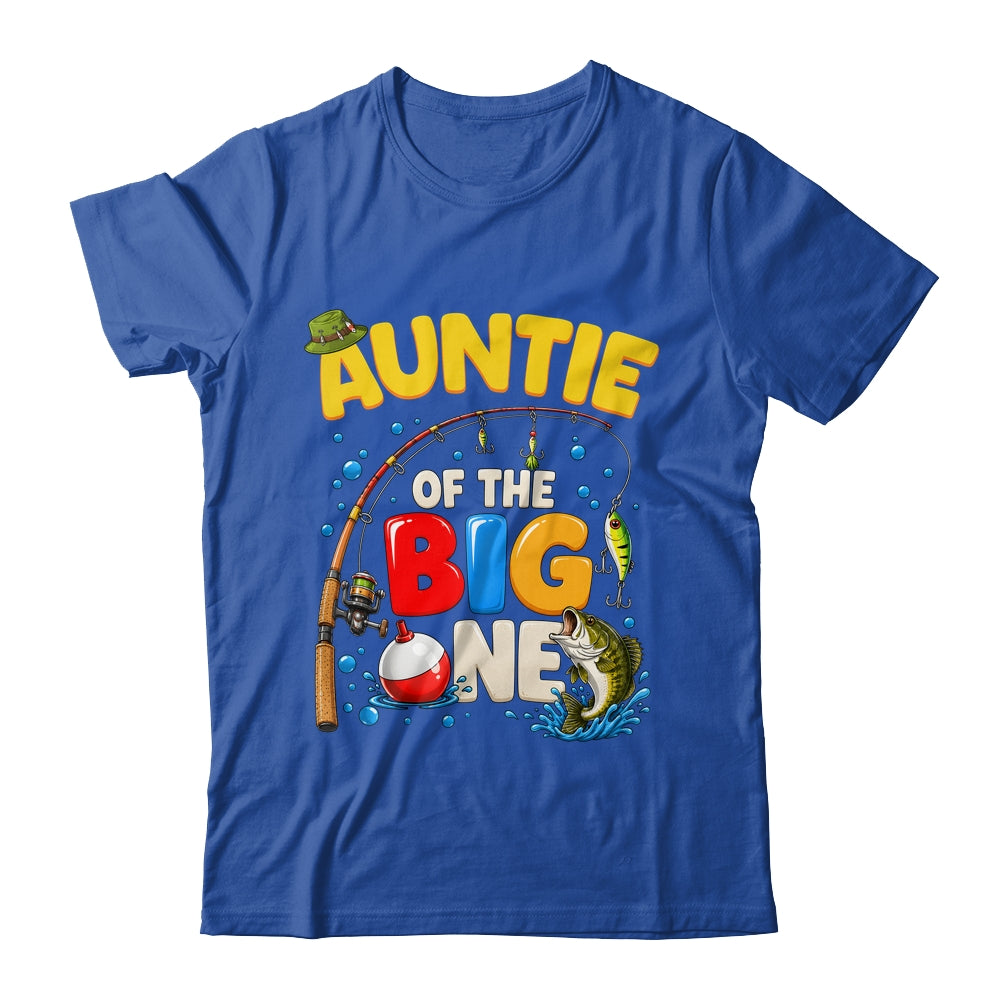 Auntie Of The Big One Fishing Birthday Boy Family Party Shirt & Hoodie | teecentury