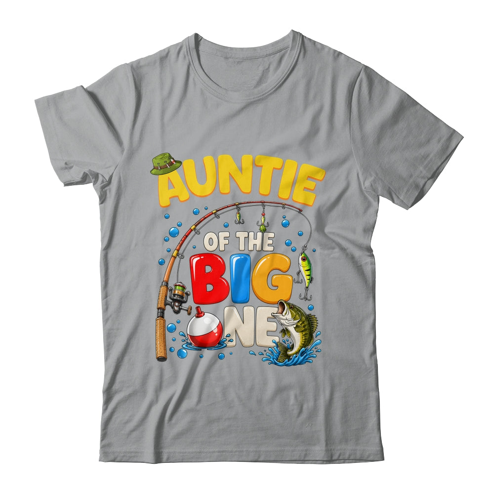 Auntie Of The Big One Fishing Birthday Boy Family Party Shirt & Hoodie | teecentury