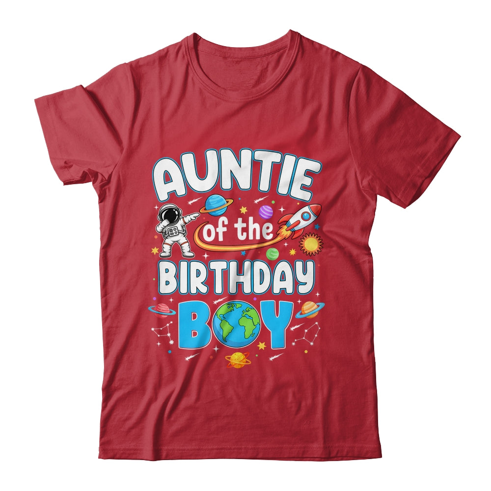 Auntie Of The Birthday Boy Astronaut Family Space Planets Shirt & Hoodie | teecentury