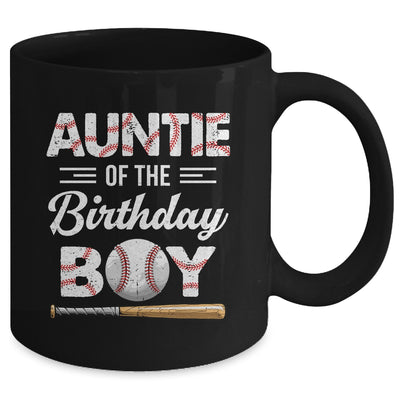 Auntie Of The Birthday Boy Baseball Matching Family Party Mug | teecentury