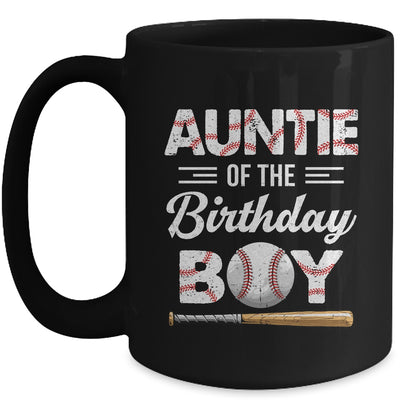 Auntie Of The Birthday Boy Baseball Matching Family Party Mug | teecentury