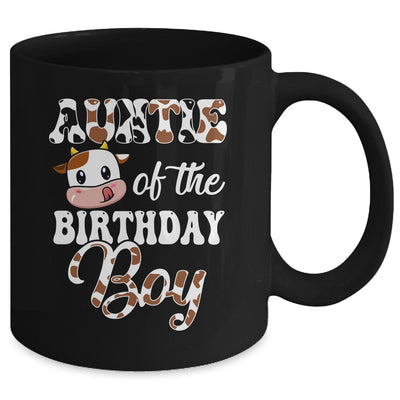 Auntie Of The Birthday Boy Cow Farm 1st Birthday Boy Mug | teecentury