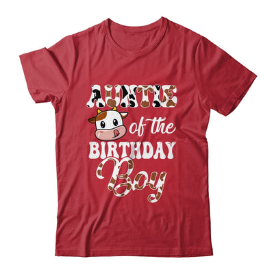 Auntie Of The Birthday Boy Cow Farm 1st Birthday Boy Shirt & Hoodie | teecentury