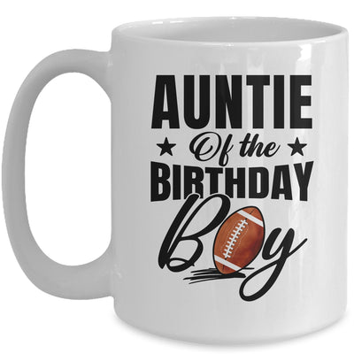 Auntie Of The Birthday Boy Football 1st Birthday Party Mug | teecentury