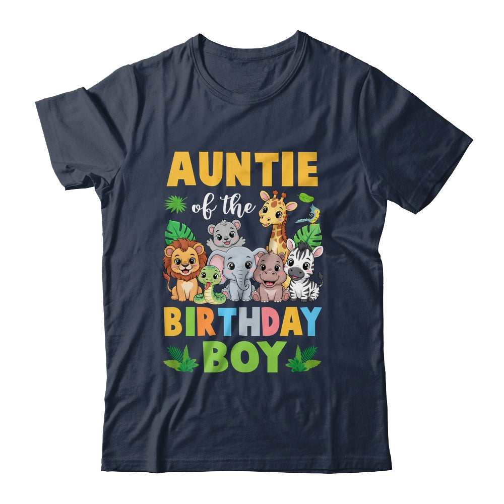 Auntie Of The Birthday Boy Kids Safari Jungle Animal Shirt & Hoodie | teecentury
