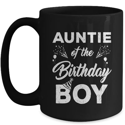 Auntie Of The Birthday Boy Matching Family Party Birthday Mug | teecentury