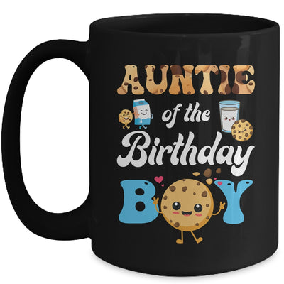 Auntie Of The Birthday Boy Milk And Cookies 1st Birthday Mug | teecentury