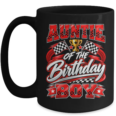 Auntie Of The Birthday Boy Race Car Family Pit Crew Mug | teecentury