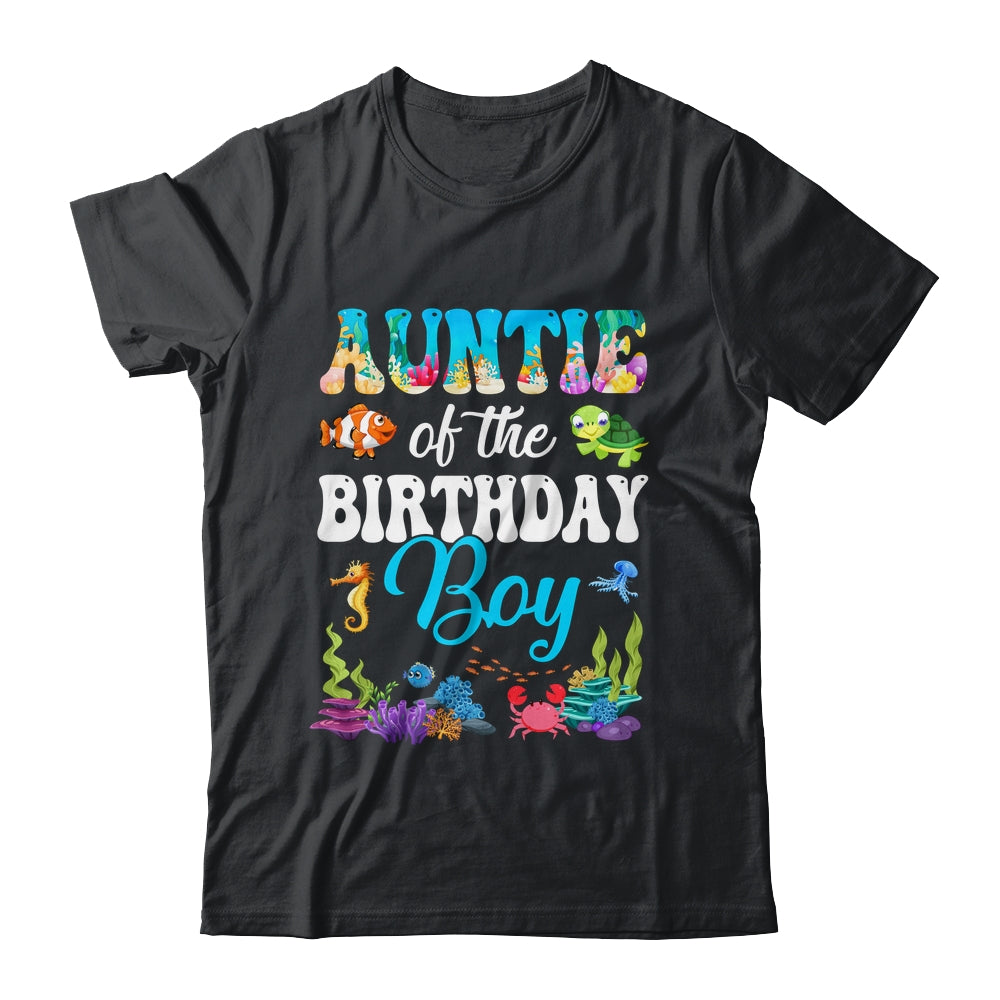 Auntie Of The Birthday Boy Sea Fish Ocean Aquarium Party Shirt & Hoodie | teecentury