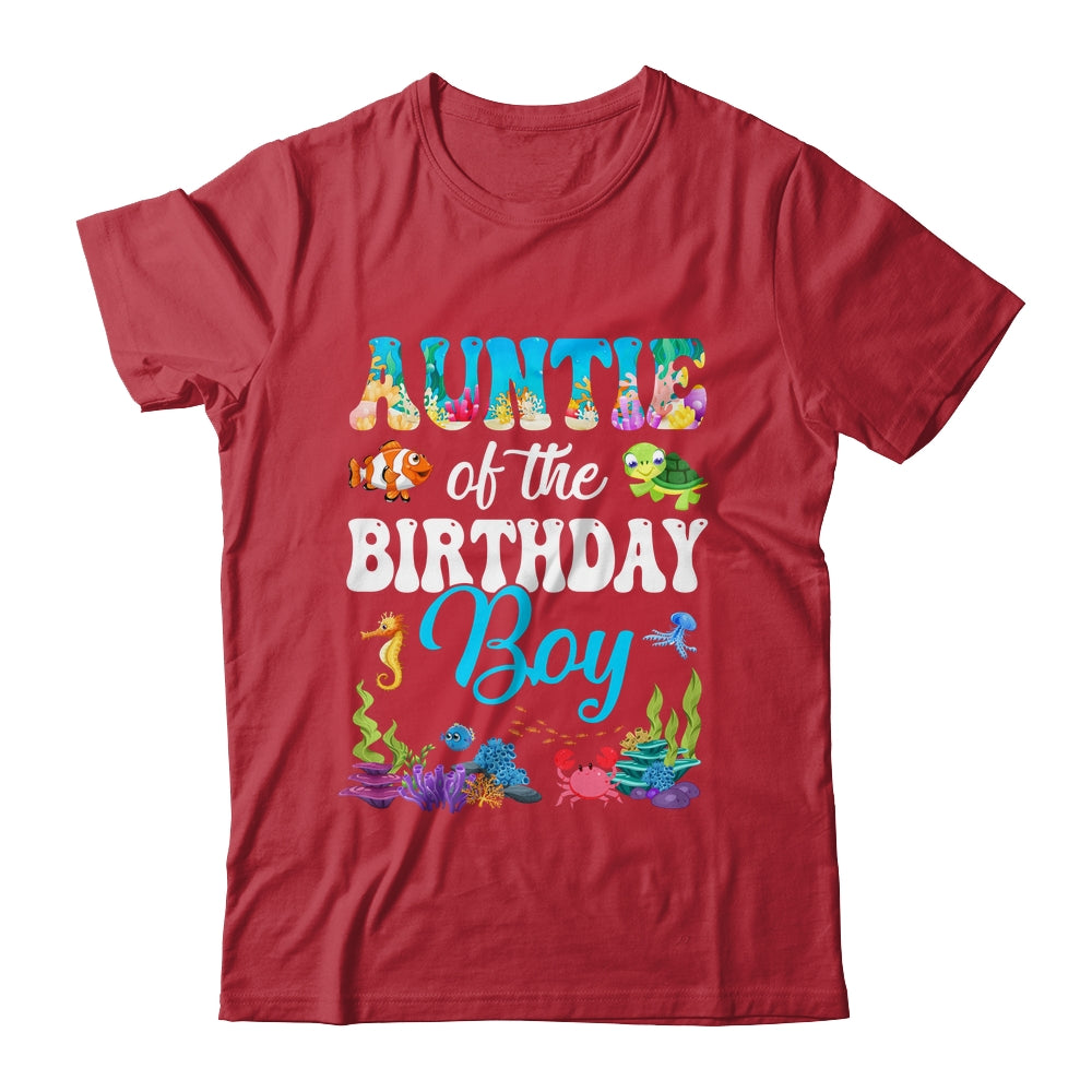 Auntie Of The Birthday Boy Sea Fish Ocean Aquarium Party Shirt & Hoodie | teecentury