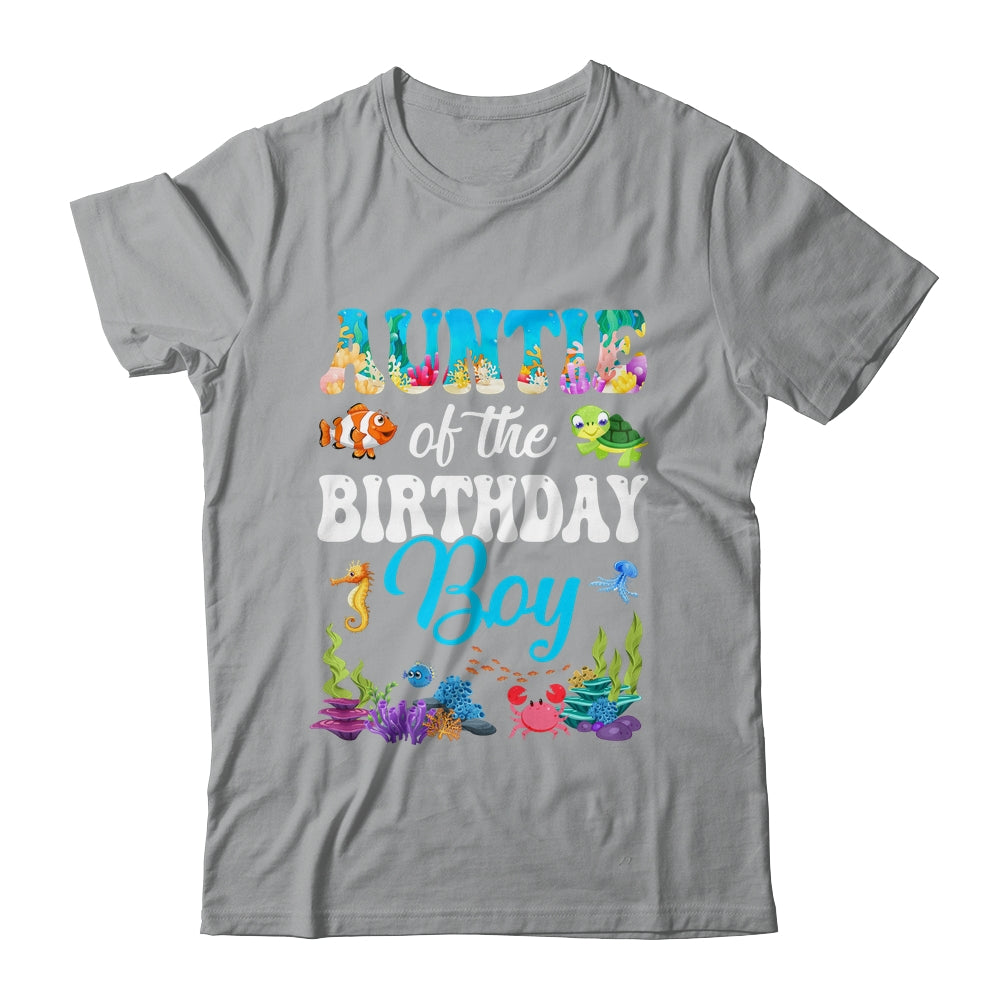 Auntie Of The Birthday Boy Sea Fish Ocean Aquarium Party Shirt & Hoodie | teecentury