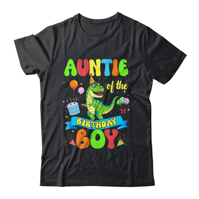 Auntie Of The Birthday Boy TRex Dinosaur Birthday Family Shirt & Hoodie | teecentury