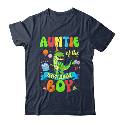 Auntie Of The Birthday Boy TRex Dinosaur Birthday Family Shirt & Hoodie | teecentury
