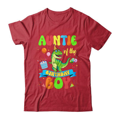 Auntie Of The Birthday Boy TRex Dinosaur Birthday Family Shirt & Hoodie | teecentury