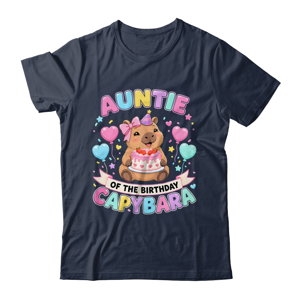 Auntie Of The Birthday Capybara Birthday Girl Family Shirt & Hoodie | teecentury