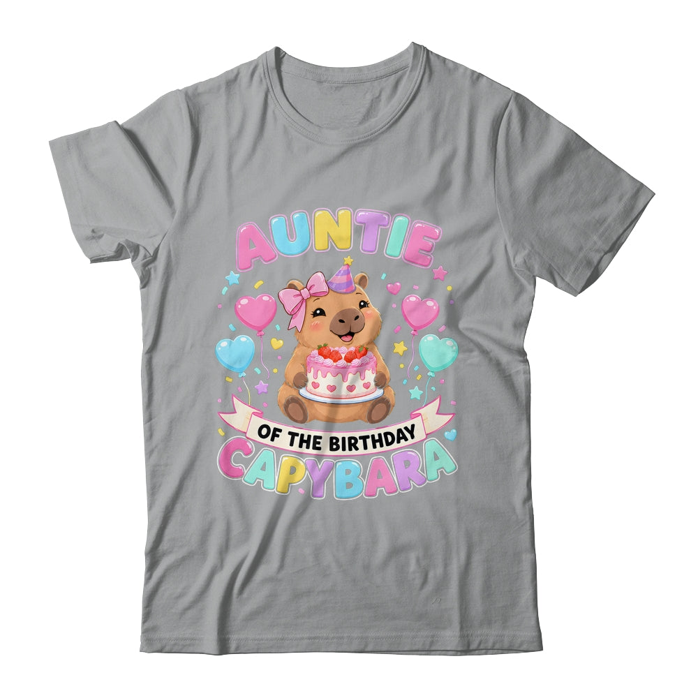 Auntie Of The Birthday Capybara Birthday Girl Family Shirt & Hoodie | teecentury