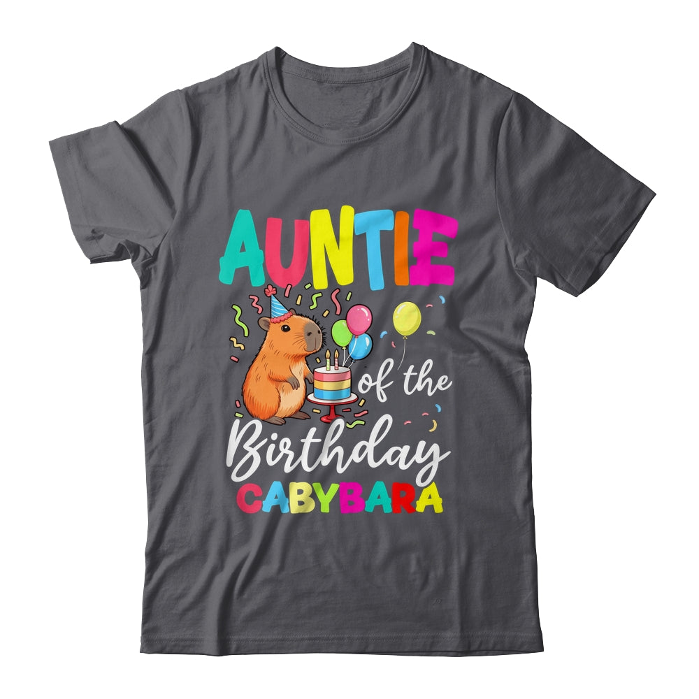 Auntie Of The Birthday Capybara Girl Bday Party Family Shirt & Hoodie | teecentury