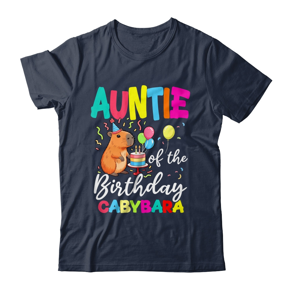 Auntie Of The Birthday Capybara Girl Bday Party Family Shirt & Hoodie | teecentury