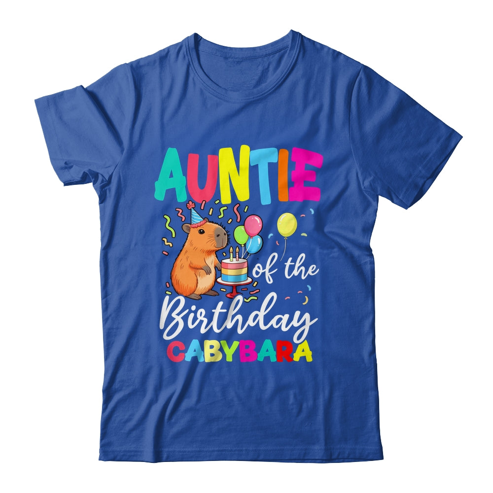 Auntie Of The Birthday Capybara Girl Bday Party Family Shirt & Hoodie | teecentury
