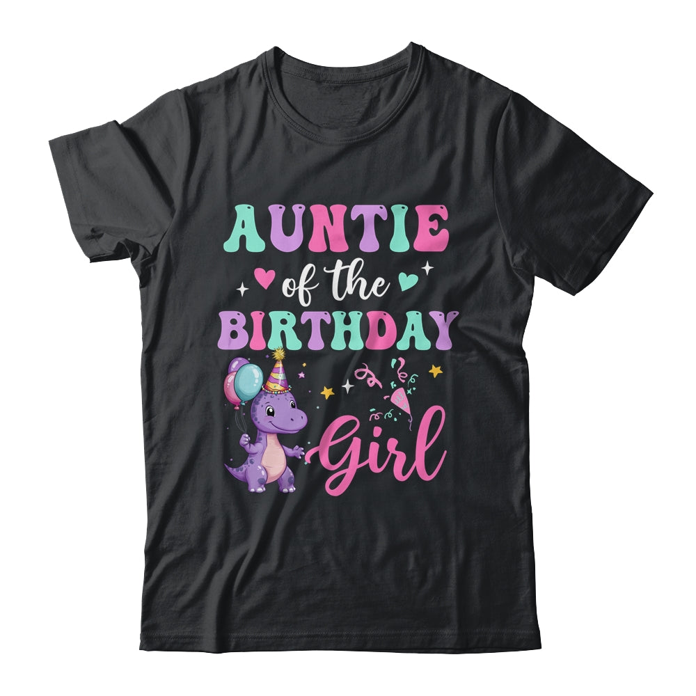 Auntie Of The Birthday For Girl Dinosaur T-Rex Party Family Shirt & Hoodie | teecentury