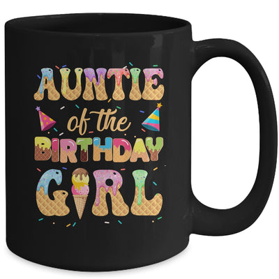 Auntie Of The Birthday Girl 1st Ice Cream Party Family Mug | teecentury