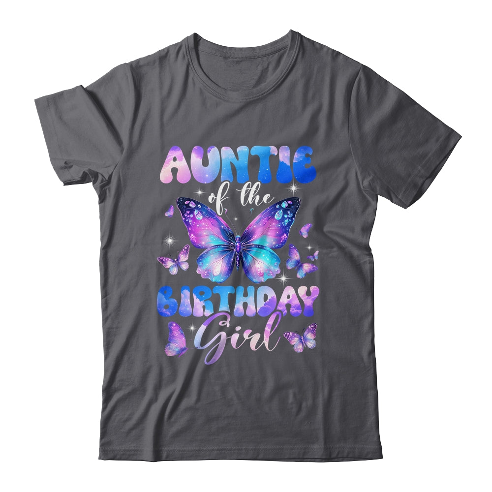 Auntie Of The Birthday Girl Butterfly Family Matching Shirt & Hoodie | teecentury