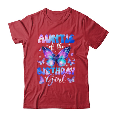 Auntie Of The Birthday Girl Butterfly Family Matching Shirt & Hoodie | teecentury