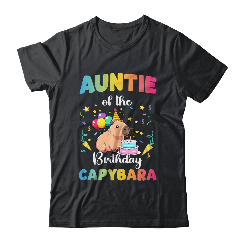 Auntie Of The Birthday Girl Capybara Bday Party Family Shirt & Hoodie | teecentury