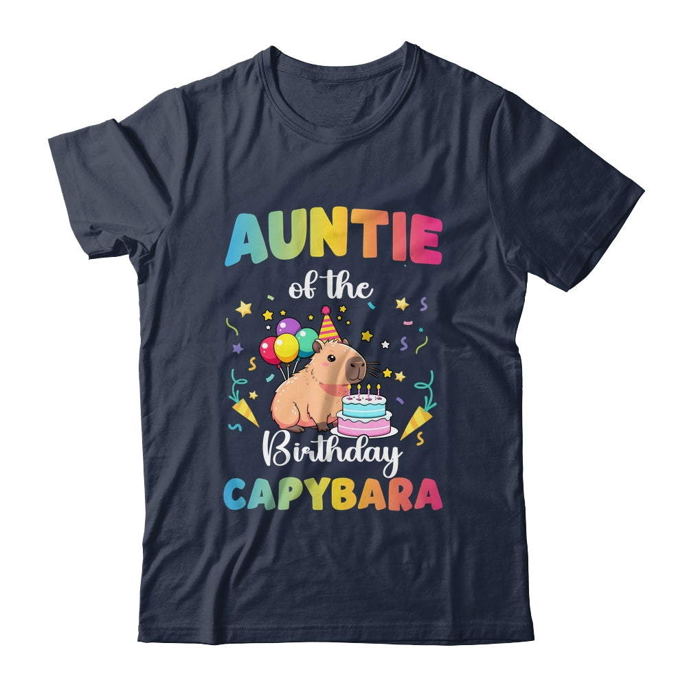 Auntie Of The Birthday Girl Capybara Bday Party Family Shirt & Hoodie | teecentury