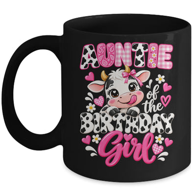 Auntie Of The Birthday Girl Cow 1St Birthday Family Farm Mug | teecentury