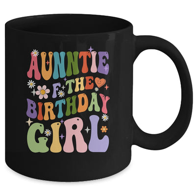 Auntie Of The Birthday Girl Groovy Party 1st Birthday Girl Mug | teecentury