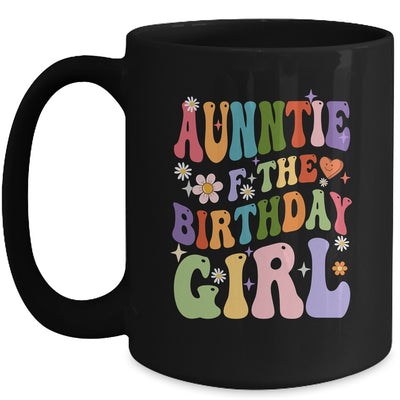 Auntie Of The Birthday Girl Groovy Party 1st Birthday Girl Mug | teecentury