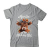 Auntie Of The Birthday Girl Highland Cow Farm Family Shirt & Hoodie | teecentury