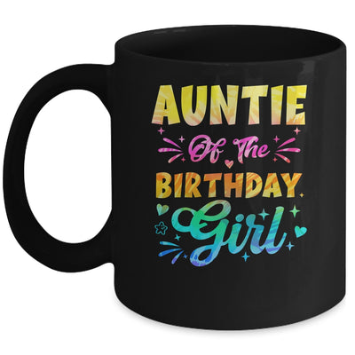 Auntie Of The Birthday Girl Tie Dye 1st Birthday Family Mug | teecentury