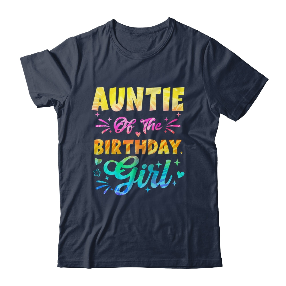 Auntie Of The Birthday Girl Tie Dye 1st Birthday Family Shirt & Hoodie | teecentury