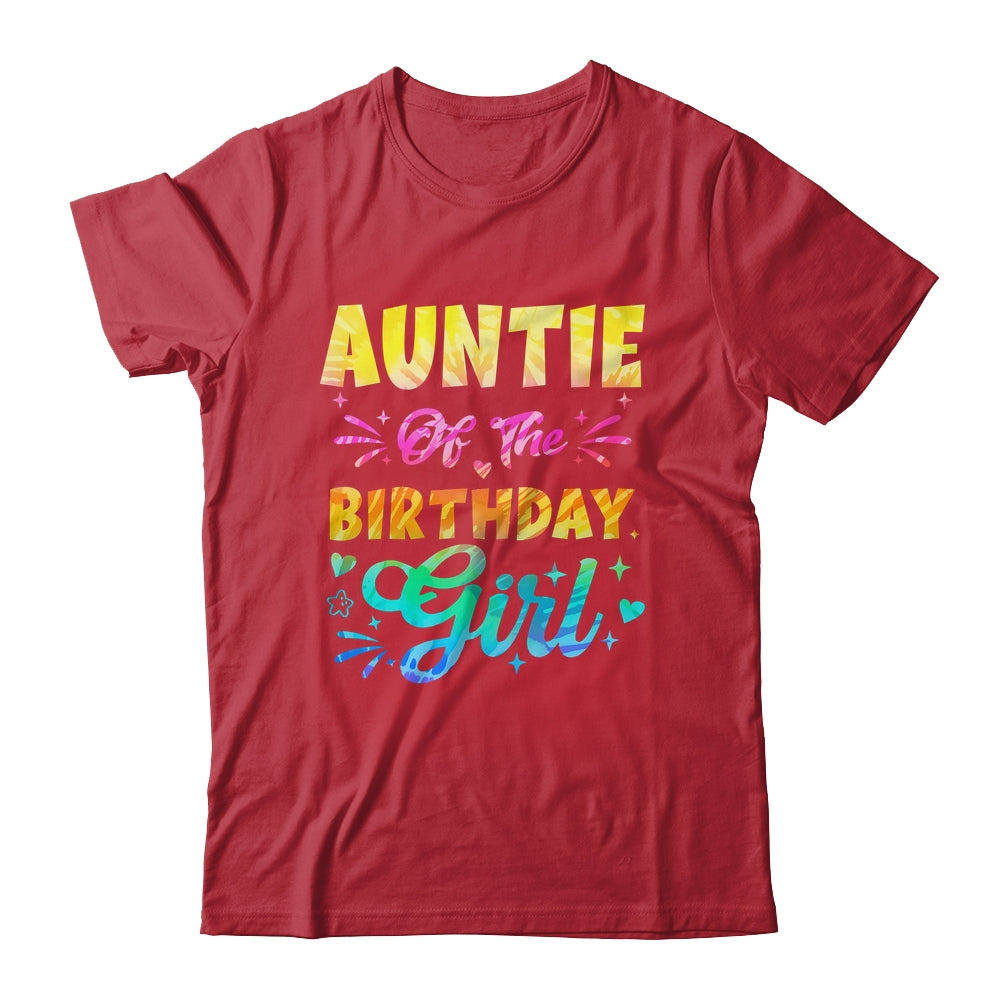 Auntie Of The Birthday Girl Tie Dye 1st Birthday Family Shirt & Hoodie | teecentury